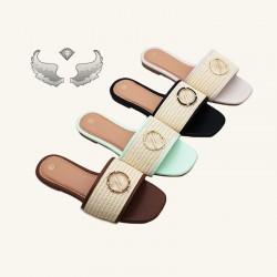 Surinamese cross-border women's craft shoes: fashionable, versatile, and durable slippers. Wholesale ladies slippers.