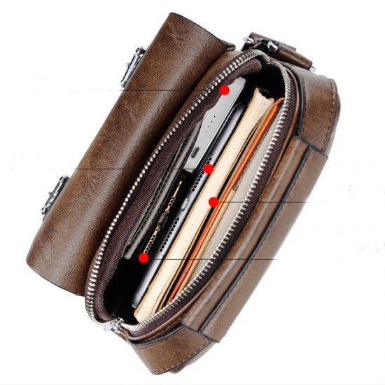 Men's handbag, urban simple single shoulder bag, men's cross-body bag, zipper decoration new trendy small bag, business casual handbag