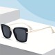 New personalized, modern metal sunglasses. Women's fashionable street-style sun protection sunglasses, European and American trendy cat-eye sunglasses