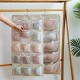 Pure Time double-sided cotton and linen underwear hanging bag, multifunctional sock storage bag for home use, wardrobe expansion storage bag.