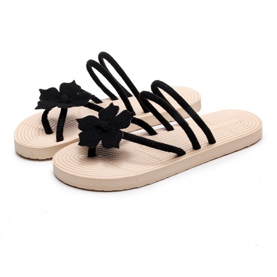 Cross-border Korean-style women's flip-flops with a grass pattern, trendy and lightweight floral print for summer wear