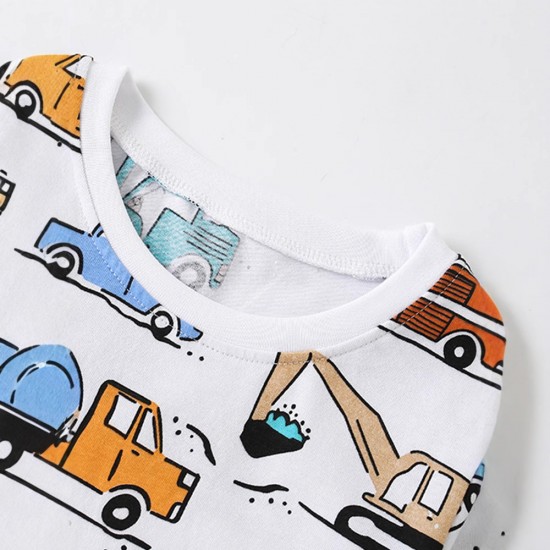 Boys' suits, new spring/autumn styles, European and American children's stylish little boys' round neck cotton long-sleeved long johns two-piece sets