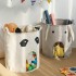 Thickened cotton and linen multifunctional kitchen hanging bag, wall-mounted sundry storage bag, household large-capacity storage bag.
