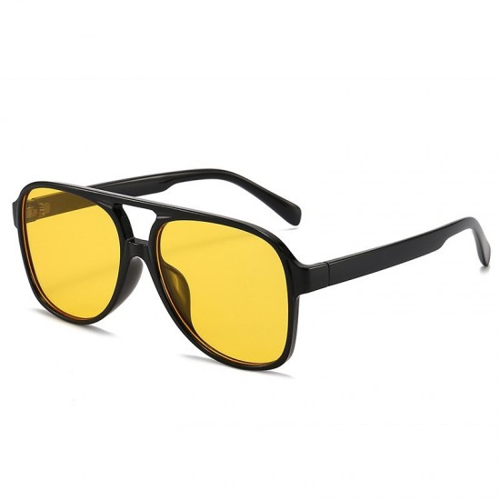 Cross-border European and American retro double-beam sunglasses, 2024 new trendy Instagram personalized large-framed, influencer-style toad sunglasses