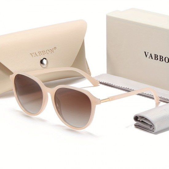 New Korean-style fashion sunglasses for women, high-end, slimming glasses for larger faces, cross-border oval-frame polarized sunglasses for women.