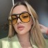 Cross-border European and American retro double-beam sunglasses, 2024 new trendy Instagram personalized large-framed, influencer-style toad sunglasses