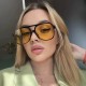 Cross-border European and American retro double-beam sunglasses, 2024 new trendy Instagram personalized large-framed, influencer-style toad sunglasses