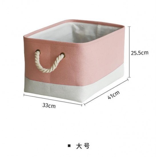 Jute fabric thickened EVA storage basket, double-layer clothing, snack, and toy storage box