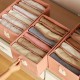 Family-sized cotton wardrobe storage basket with drawers, foldable storage box for clothing, underwear, and other items.