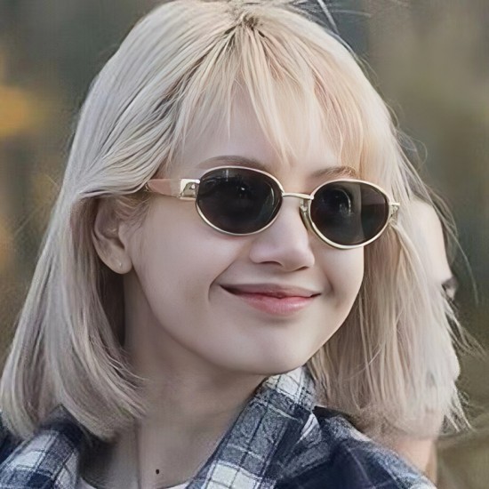 New personalized chain cat-eye sunglasses for women, high-end, street style sunglasses, European and American cross-border fashion Fashionable women's sunglasses