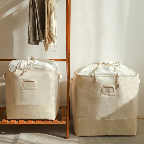 Pure Time Thickened Waterproof Kraft Paper Lunch Box Bag for Kids, Picnic Bag, Tote Bag, Student or Office Lunch Bag