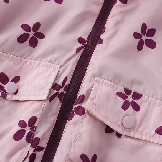 Women's Children's autumn jackets, new European and American style, children's fleece zippered hooded windbreaker for small and medium-sized children.