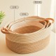 Nordic-style simple cotton rope storage basket, children's toy storage basket, household woven storage bin, sundry storage bin