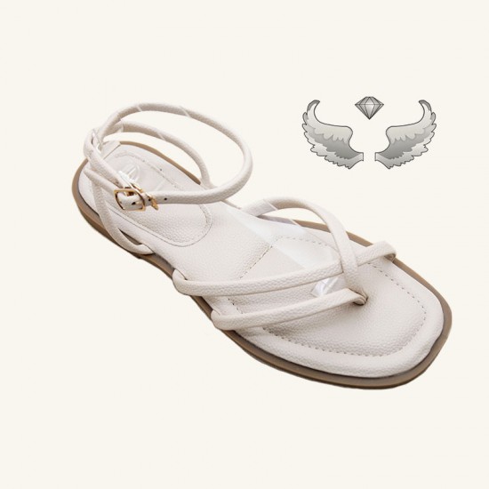 Wholesale ladies' slippers Sandals, a factory-made Chaozhou women's shoe, offers fashionable flat-soled beach sandals.