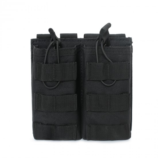 Tactical two-connection bag MOLLE vest accessory bag military enthusiast M4 magazine bag (RANDOM COLOR)
