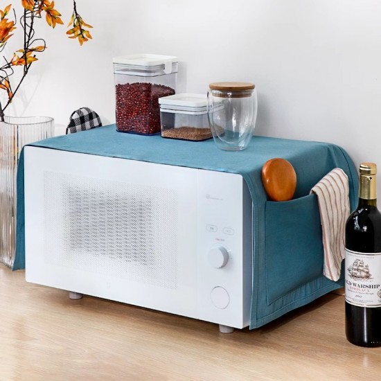 Japanese-style simple microwave dust cover, universal cover, heat dissipation cover, oven mat, waterproof, and oil-resistant cover.