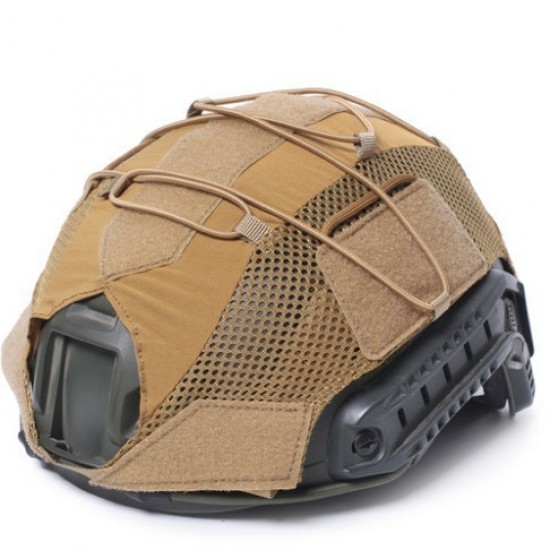 Outdoor tactical helmet protection cover, FAST helmet cloth camouflage helmet cover, realistic CS camouflage tactical equipment (RANDOM COLOR)