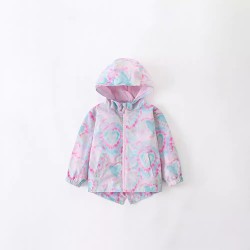 Girls' autumn/winter new styles, stylish European and American children's casual hooded zippered cardigan, stylish little girl's top