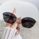European and American fashion, high-end women's sun protection metal sunglasses, cross-border new trendy, influencer cat-eye sunglasses