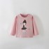 Girls' T-shirts, new fall styles, European and American children's stylish little girls' round neck long-sleeved base tops