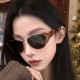 Retro, old-money style cat-eye sunglasses, high-end UV protection sunglasses, new cross-border fashionable small brown glasses