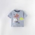 Children's short-sleeved summer styles, European and American children's T-shirts, stylish boys' round-neck casual tops.