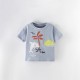 Children's short-sleeved summer styles, European and American children's T-shirts, stylish boys' round-neck casual tops.