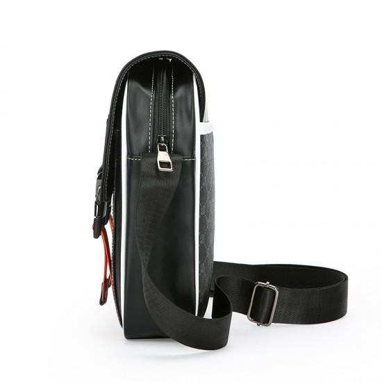 Bag, men's retro single shoulder bag, PU casual business high-end bag, water-resistant handbag, men's casual cross-body bag