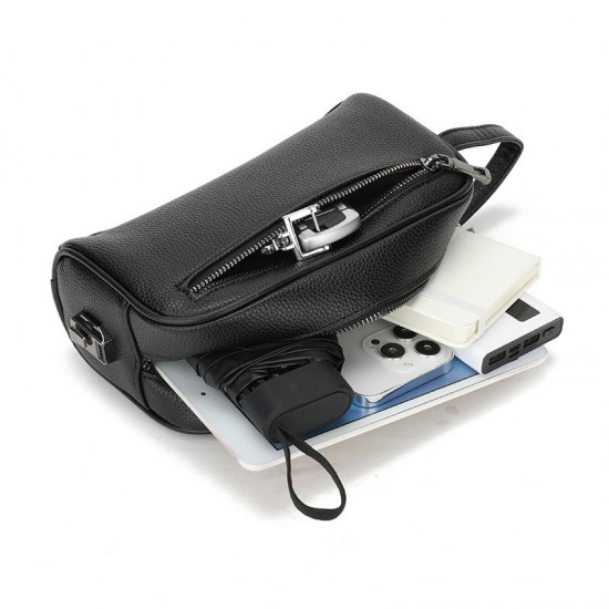 Men's bag, business single shoulder crossbody bag, new multi-functional small square bag, multiple pockets, business commuting briefcase, backpack for commuting