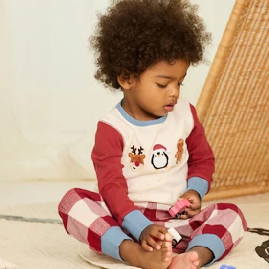 European and American children's autumn suits. Long-sleeved plaid pants and homewear for children's and girls' pajamas.