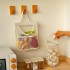 Mesh breathable wall-mounted storage bag for ginger and garlic, cotton and linen thickened mesh bag, large-capacity kitchen fruit and vegetable moisture-proof hanging bag