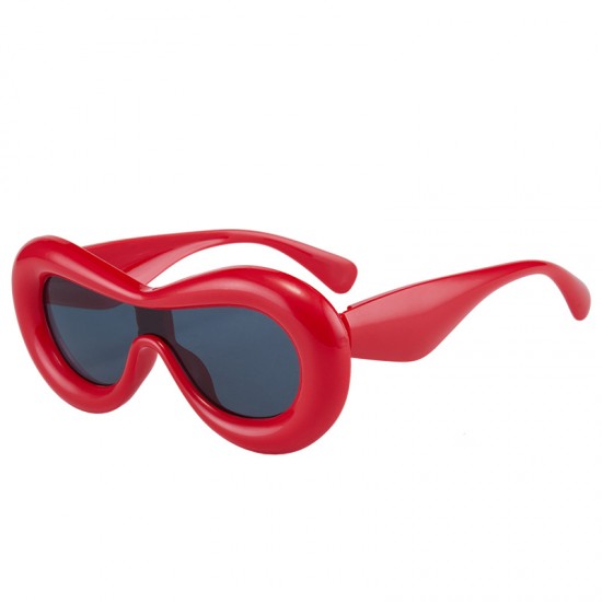 2024 Korean-style fashion, integrated metal sunglasses, cross-border wholesale, trendy, versatile sunglasses for men and women.