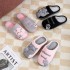 Cross-border women's cotton slippers with a cartoon lucky cat, cute Korean cat design, warm and casual indoor slippers