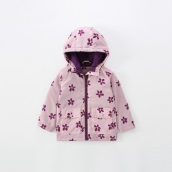 Women's Children's autumn jackets, new European and American style, children's fleece zippered hooded windbreaker for small and medium-sized children.