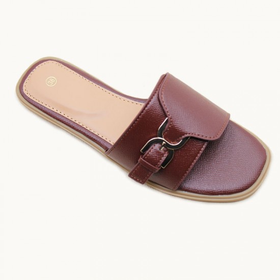 Chaozhou craft shoes, women's flat fashion accessories, wholesale spot women's slippers.