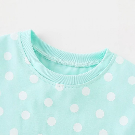 Girls' dresses, new summer styles, European and American children's casual short-sleeved round-neck princess dresses