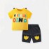 Boys' summer new European and American two-piece suits for children's clothing. Handsome short-sleeved shorts and children's clothing.