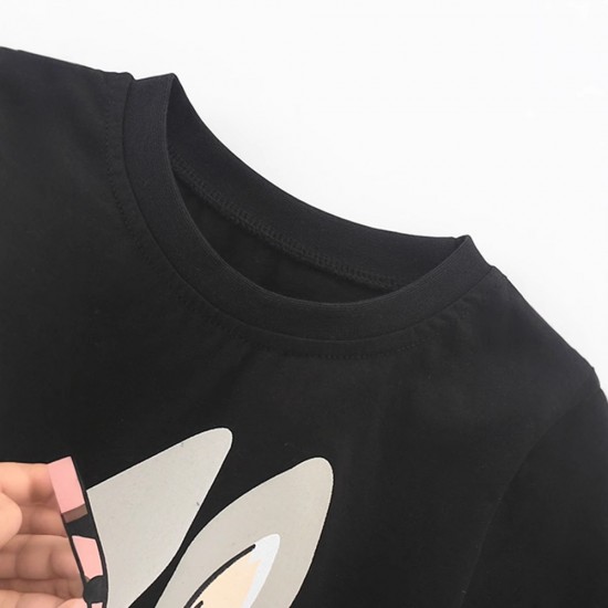 2025 summer style, new European and American children's summer style, small and medium-sized children's clothing, cartoon girl's cotton embroidered skirt, children's dress