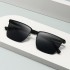 New men's square-frame ultra-light sunglasses, UV protection for driving and fishing, retro and fashionable sunglasses for men.