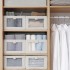 Japanese-Style Tianshan Cotton and Linen Storage Boxes with Folding Window and Wardrobe Drawer Storage boxes for toys, clothes, and other miscellaneous items.