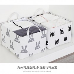 Cotton and linen storage box, desktop sundries and snack storage basket, foldable clothing and toy storage basket, cross-border supply