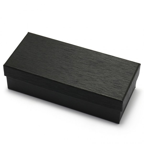 Wholesale glasses case set, simple black, portable, upper and lower lid packaging, pressure-resistant storage box.