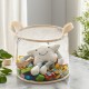 Ins Korean-style transparent children's plush toy storage bin, large-capacity doll and Lego building block storage bin