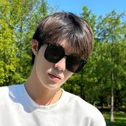 Cool, Korean-style sunglasses for men, slimming, large-faced, UV-blocking, and high-light-blocking sunglasses for women.
