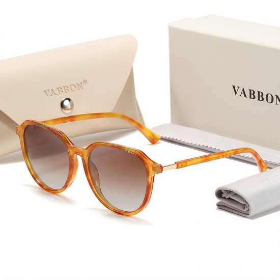 New Korean-style fashion sunglasses for women, high-end, slimming glasses for larger faces, cross-border oval-frame polarized sunglasses for women.