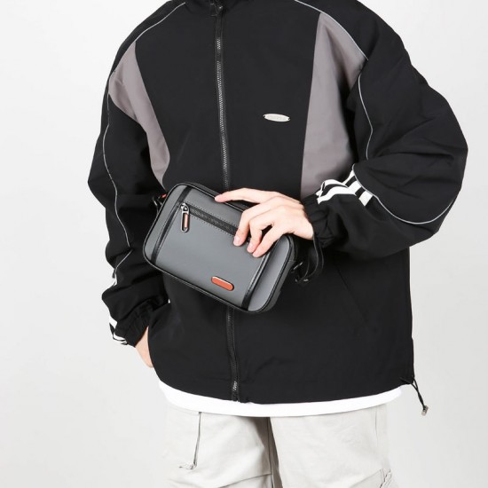 Men's bag, export European American retro style business crossbody bag, men's zero money handbag, large capacity men's single shoulder bag