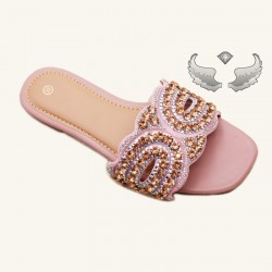 Fashion Ladies slippers: Chaozhou factory wholesale women's shoes, fashionable and versatile outdoor slippers.