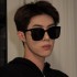Cool, Korean-style sunglasses for men, slimming, large-faced, UV-blocking, and high-light-blocking sunglasses for women.
