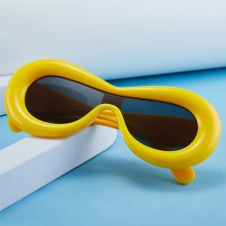 2024 Korean-style fashion, integrated metal sunglasses, cross-border wholesale, trendy, versatile sunglasses for men and women.