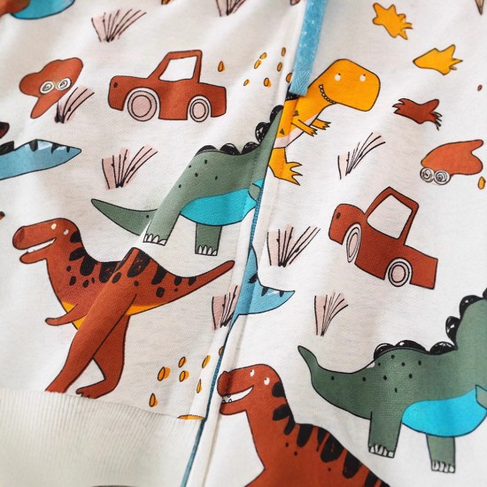 Boys' jackets, new autumn and winter styles, European and American children's casual printed hooded cardigans, stylish boys' clothing